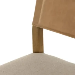 Bar Stools & Counter Height Stools-Kirkland's Home Winchester Tan Upholstered Wood Bar Stool Tan/Brown