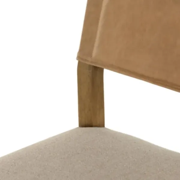 Bar Stools & Counter Height Stools-Kirkland's Home Winchester Tan Upholstered Wood Bar Stool Tan/Brown