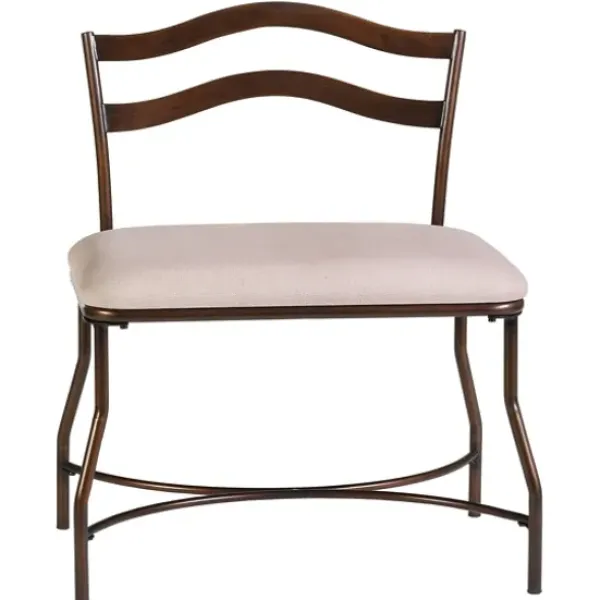 Benches & Ottomans-Kirkland's Home Windsor Vanity Bench Ivory