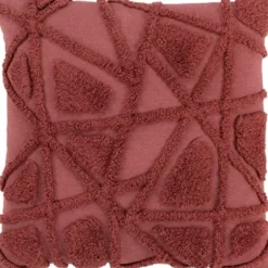 Pillows-Kirkland's Home Wine Geo Tufted Throw Pillow Red