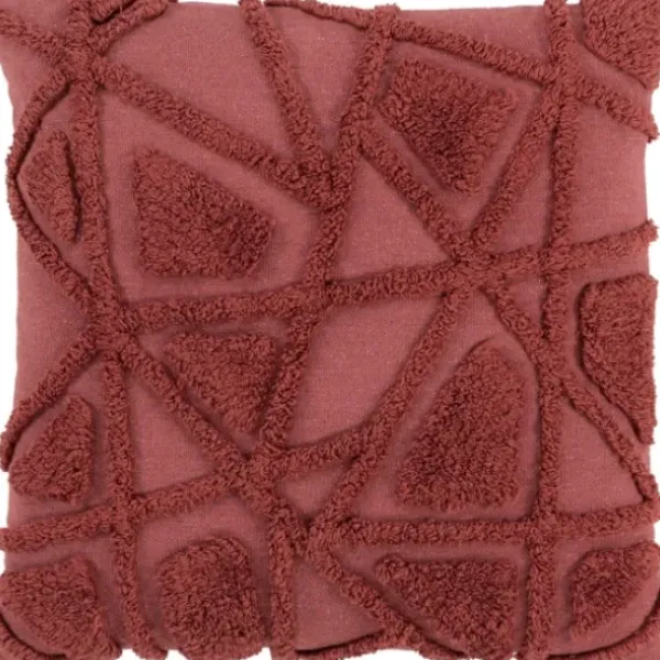 Pillows-Kirkland's Home Wine Geo Tufted Throw Pillow Red