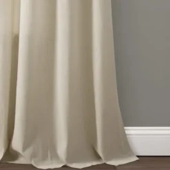 Curtains & Drapes-Kirkland's Home Winter Belmont Blackout Curtain Panel Set, 84 In. White
