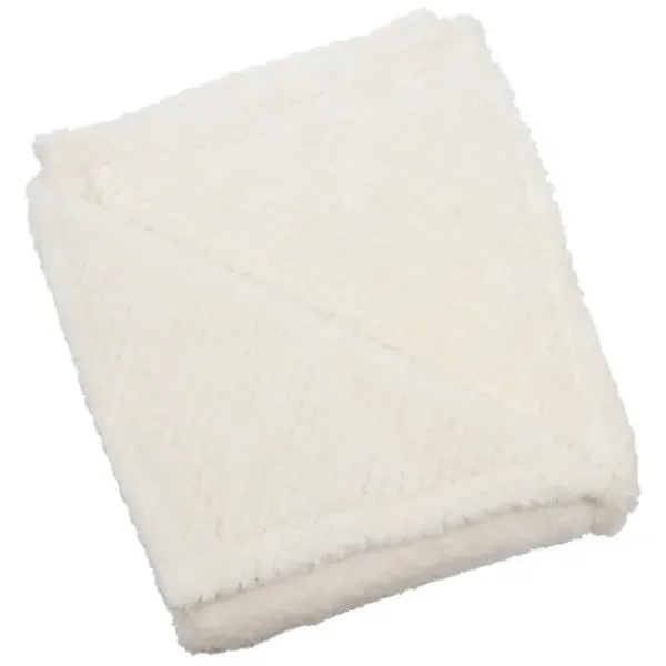 Blankets & Throws-Kirkland's Home Winter White Heavenly Bubble Throw Ivory