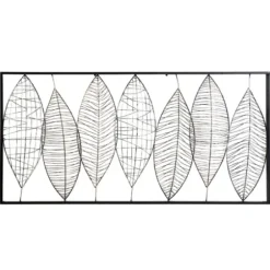 Wall Plaques-Kirkland's Home Wire Foliage Wall Plaque Black