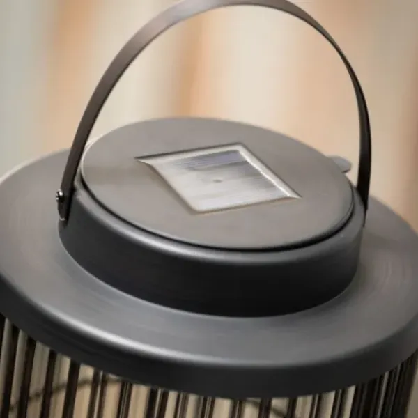 Lanterns-Kirkland's Home Wire Lantern With Solar Powered Led Candle Black