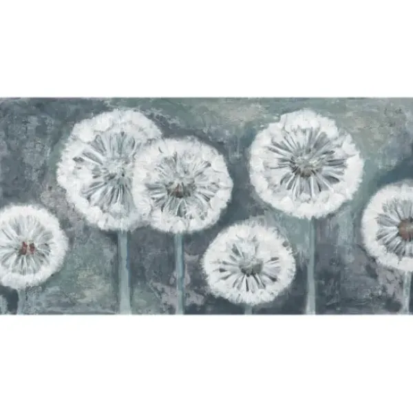 Canvas Art-Kirkland's Home Wishing Blue Light Canvas Art Print, 54X27 In. Blue/Gray/White