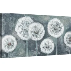 Canvas Art-Kirkland's Home Wishing Blue Light Canvas Art Print, 54X27 In. Blue/Gray/White