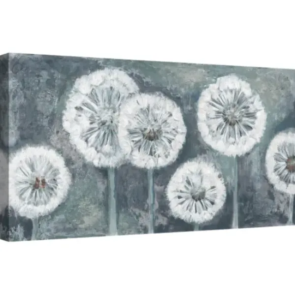 Canvas Art-Kirkland's Home Wishing Blue Light Canvas Art Print, 54X27 In. Blue/Gray/White