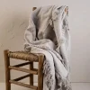 Blankets & Throws-Kirkland's Home With Fringe Rayon Throw Blanket Gray