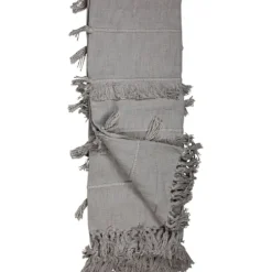Blankets & Throws-Kirkland's Home With Fringe Rayon Throw Blanket Gray