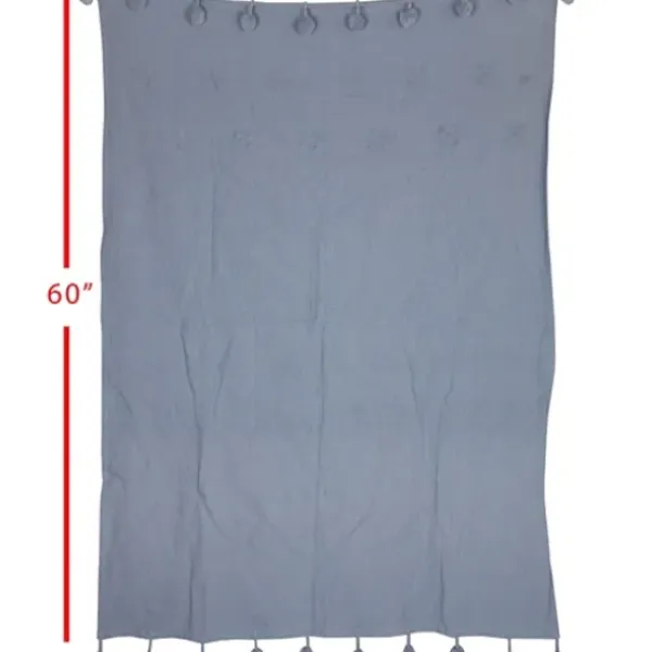 Blankets & Throws-Kirkland's Home With Pom Poms Throw Blanket Blue