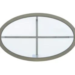 Coffee Tables-Kirkland's Home Wood & Glass Top 3-Pc. Table Set Gray
