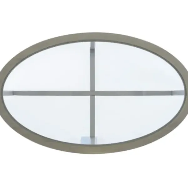 Coffee Tables-Kirkland's Home Wood & Glass Top 3-Pc. Table Set Gray
