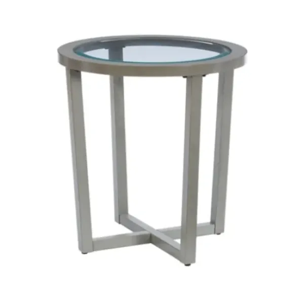 Coffee Tables-Kirkland's Home Wood & Glass Top 3-Pc. Table Set Gray