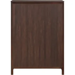 Dressers & Chests-Kirkland's Home Wood & Gold Hardware 5-Drawer Chest Brown