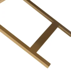 Nightstands-Kirkland's Home Wood & Gold X-Base Nightstand Black