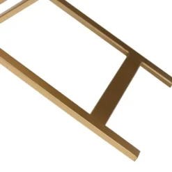 Nightstands-Kirkland's Home Wood & Gold X-Base Nightstand White