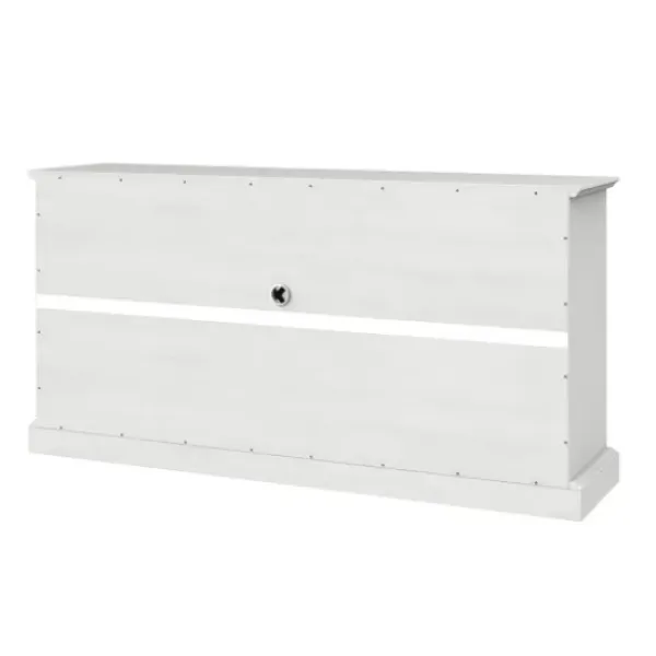Tv Stands & Media Consoles-Kirkland's Home Wood And Glass 4-Door Media Cabinet White