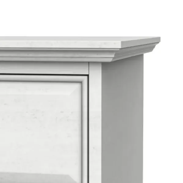Tv Stands & Media Consoles-Kirkland's Home Wood And Glass 4-Door Media Cabinet White