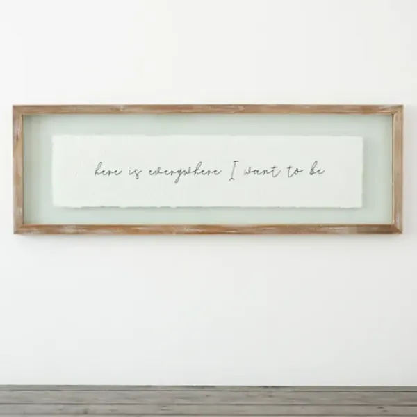 Wall Quotes & Signs-Kirkland's Home Wood And Glass Everywhere I Want To Be Plaque Green/White