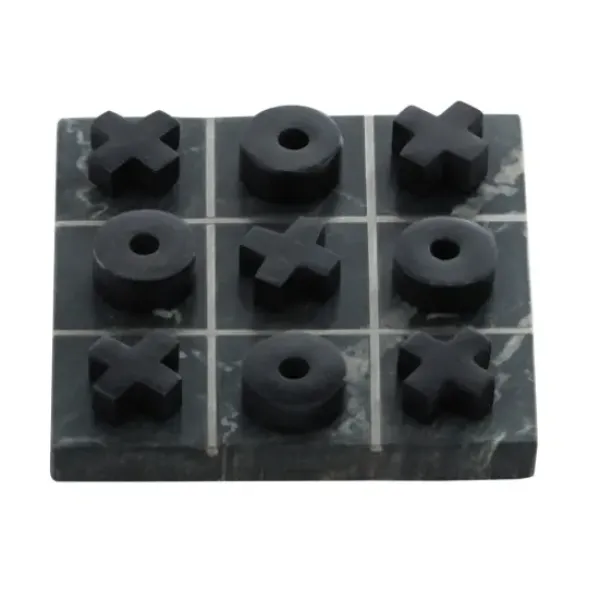 Decorative Accents-Kirkland's Home Wood And Gold Tic Tac Toe Game Set Brown