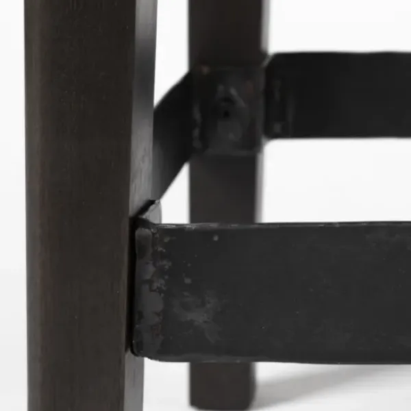Bar Stools & Counter Height Stools-Kirkland's Home Wood And Metal Bar Stool Black