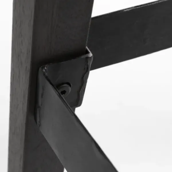 Bar Stools & Counter Height Stools-Kirkland's Home Wood And Metal Bar Stool Black