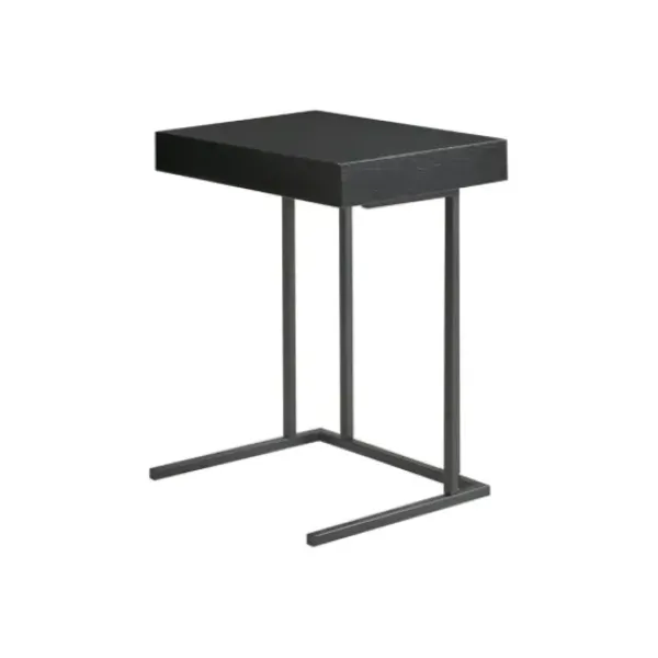Accent & End Tables-Kirkland's Home Wood And Metal C-Frame Accent Table Black