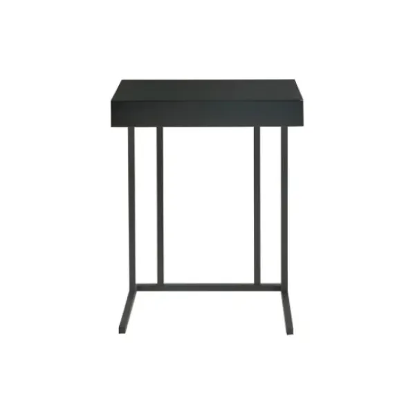 Accent & End Tables-Kirkland's Home Wood And Metal C-Frame Accent Table Black