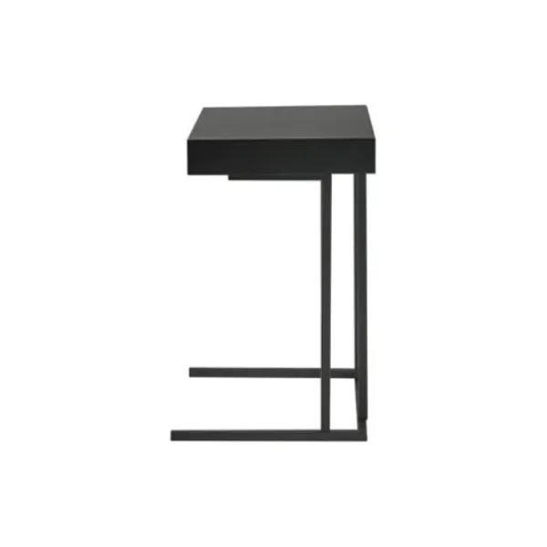 Accent & End Tables-Kirkland's Home Wood And Metal C-Frame Accent Table Black