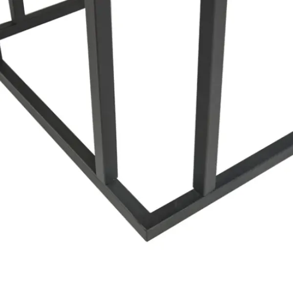 Accent & End Tables-Kirkland's Home Wood And Metal C-Frame Accent Table Black