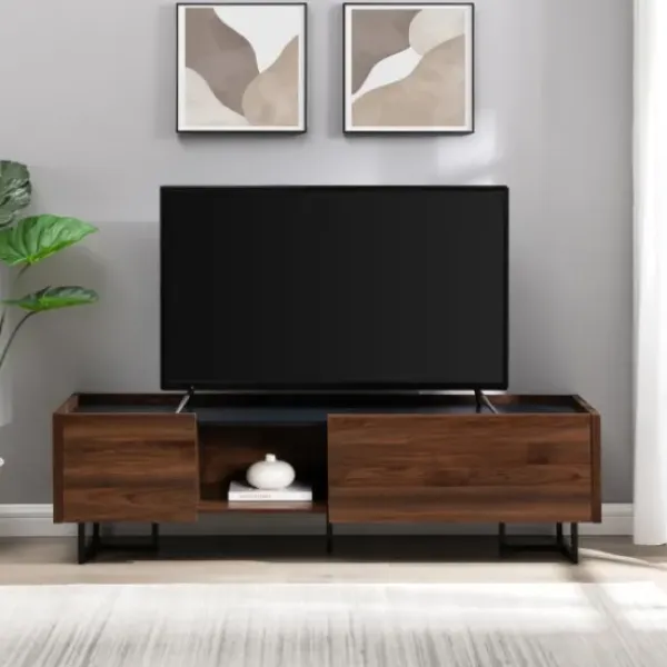 Tv Stands & Media Consoles-Kirkland's Home Wood And Metal 2-Door Media Console Brown