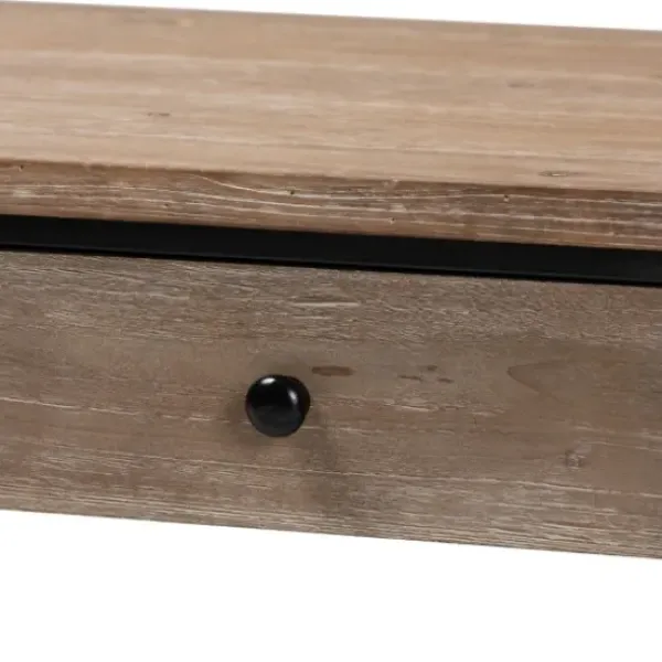 Coffee Tables-Kirkland's Home Wood And Metal 2-Drawer Coffee Table Brown