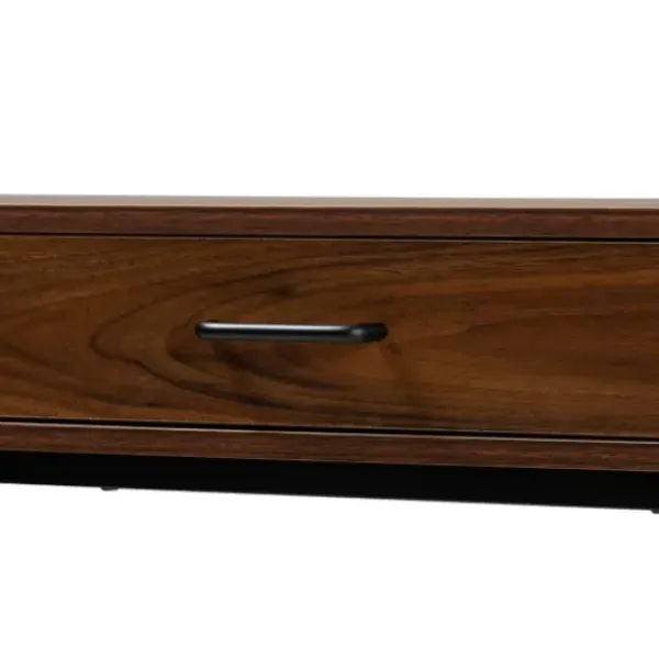 Console Tables-Kirkland's Home Wood And Metal 2-Drawer Console Table Brown