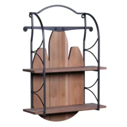 Shelves-Kirkland's Home Wood And Metal Farmhouse Sled Wall Shelf