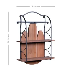 Shelves-Kirkland's Home Wood And Metal Farmhouse Sled Wall Shelf