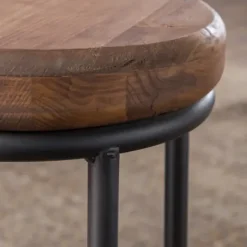 Bar Stools & Counter Height Stools-Kirkland's Home Wood And Metal Kendall Barstool Brown
