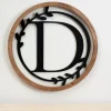 Monogram Wall Decor-Kirkland's Home Wood And Metal Laurel Monogram D Plaque