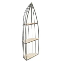 Shelves-Kirkland's Home Wood And Metal Row Boat Wall Shelf