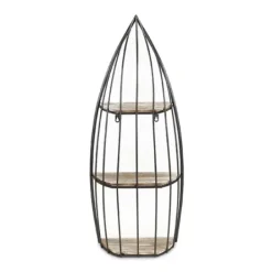 Shelves-Kirkland's Home Wood And Metal Row Boat Wall Shelf
