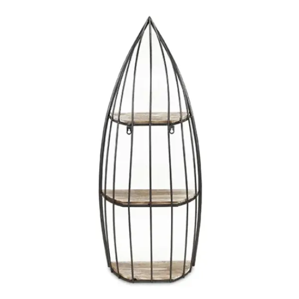 Shelves-Kirkland's Home Wood And Metal Row Boat Wall Shelf