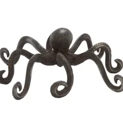 Statues & Figurines-Kirkland's Home Wood And Metal Stand Fish Sculpture Black/Brown/Blue