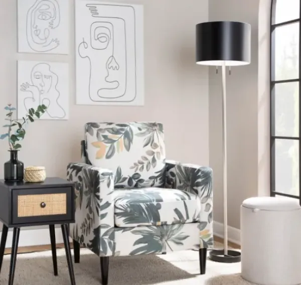 Accent & End Tables-Kirkland's Home Wood And Rattan Drawer Accent Table Black