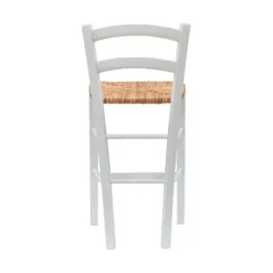 Bar Stools & Counter Height Stools-Kirkland's Home Wood And Seagrass Counter Stools, Set Of 2 White