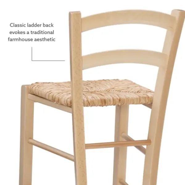 Bar Stools & Counter Height Stools-Kirkland's Home Wood And Seagrass Counter Stools, Set Of 2 Brown