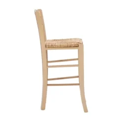 Bar Stools & Counter Height Stools-Kirkland's Home Wood And Seagrass Counter Stools, Set Of 2 Brown