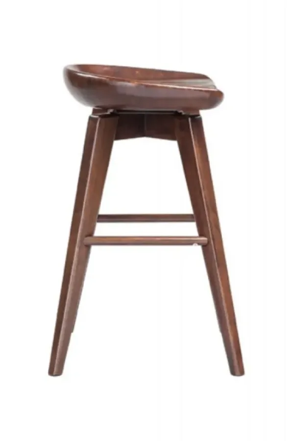 Bar Stools & Counter Height Stools-Kirkland's Home Wood Backless Swivel Counter Stool Brown