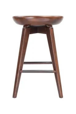 Bar Stools & Counter Height Stools-Kirkland's Home Wood Backless Swivel Counter Stool Brown