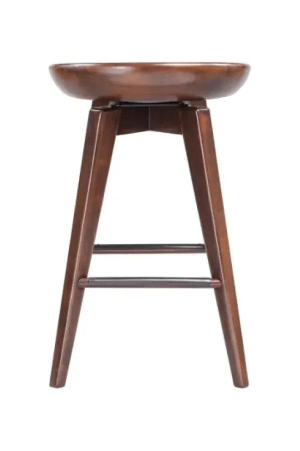 Bar Stools & Counter Height Stools-Kirkland's Home Wood Backless Swivel Counter Stool Brown
