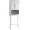 Bathroom Furniture-Kirkland's Home Wood Bathroom Storage Cabinet White